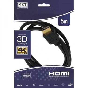 Imagem de Cabo Hdmi 5 Metros 2.0 4k Ultra Hd Pino Dourado Mxt