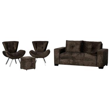 Imagem de Conjunto Capri Sofa 3 Lugares 2 Poltronas Riad E Puff