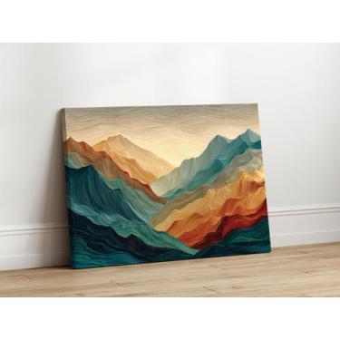 Imagem de Quadros Decorativos  Sala Paisagem Colorida Moderna 40x60 Linha Premiu