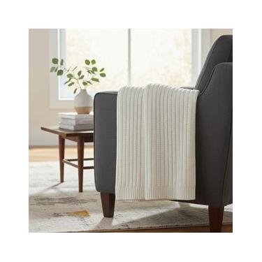 Imagem de Manta Decor Tricô Mini Trança Natural 130x150cm