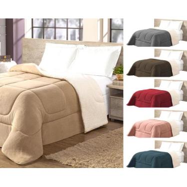 Imagem de Cobertor sherpa solteiro edredons d face grosso inverno luxo - RG Shop