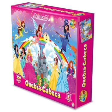 Imagem de Quebra Cabeça Infantil Princesas Puzzle 300 peças Mundo das Princesas 