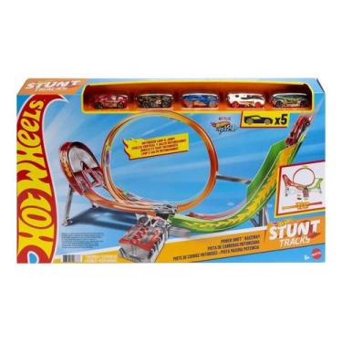 Imagem de Pista Máxima Potência Com Lançador Stunt Tracks Hot Wheels