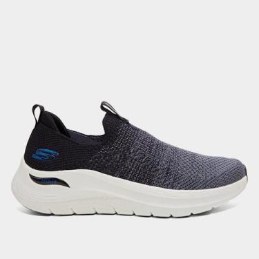 Imagem de Tênis Skechers Arch Fit 2.0 Masculino, Preto, Grafite, 40