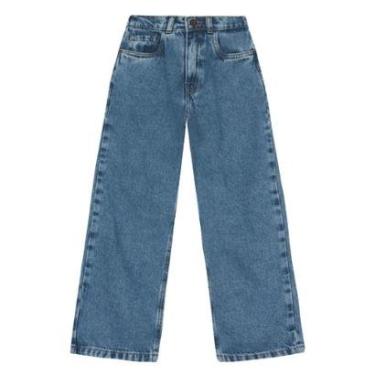 Imagem de Calça wide leg infantil menina em jeans Brandili-Feminino