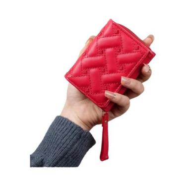 Imagem de Carteira Feminina Curta Bordada De Grande Capacidade Com Zíper E Fivel