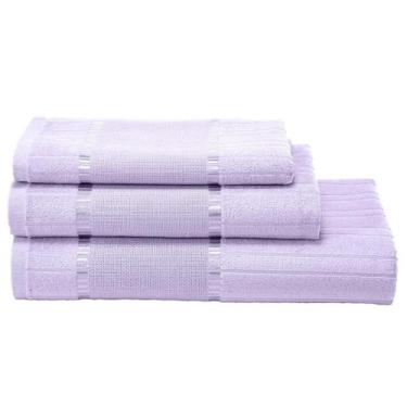 Imagem de Jogo Toalha Banho/Rosto/Lavabo Dohler Bordar Bella 3 Peças - Lilás, Li