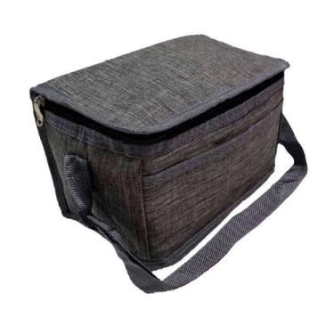 Imagem de Bolsa Térmica Porta Marmita Lancheira Bebidas Fitness Unica, Cinza