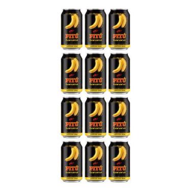 Imagem de Aguardente Pitú Banana Lata 350ml - 12 Unidades