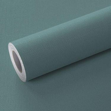 Imagem de Papel de Parede Adesivo Lavavel Texturizado Linho Verde Forte 5M - Ope