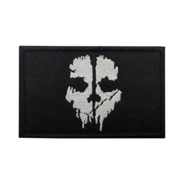 Imagem de Máscara Ghost Face Call of Duty Com Aplique De Tecido E Bordado, Patch