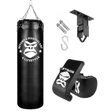 Imagem de Kit Luta Gorilla - Saco de Pancada 120cm + Luvas Bate Saco - Muay Thai + Suporte de Teto Chumbador Parabolt para Boxe