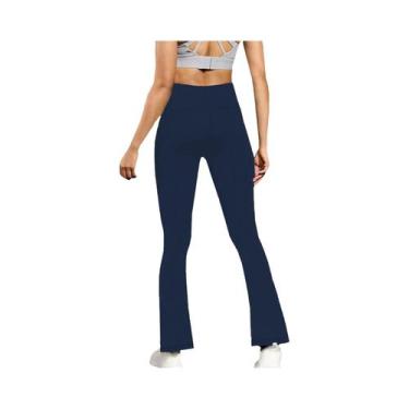 Imagem de Calça feminina super macia flare cintura alta controle de barriga trei