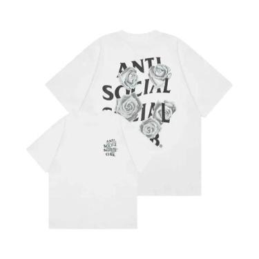 Imagem de Camiseta Masculina De Verão Em Algodão Com Estampa Gráfica, Gola Redon