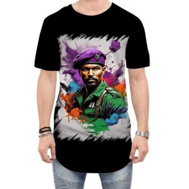 Imagem de Camiseta Longline Boina Roxa Soldado Batalhão 1 - Kasubeck Store, P