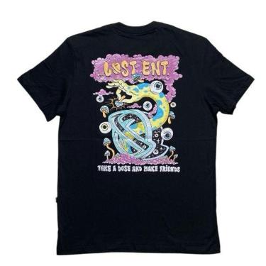 Imagem de Camiseta Lost 22512813 Make Friends - Preto Tamanho Camiseta:G-Masculino