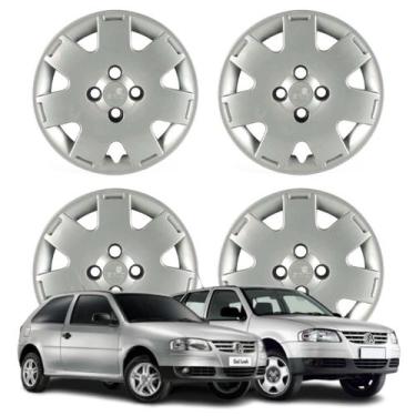 Imagem de Jogo Calota Aro 14 VW Gol Parati 2006 Cubo Alto Prata 061CA-PTA-U - Gr