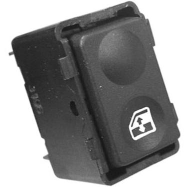 Imagem de Tecla Botão Vidro Elétrico Simples para Painel Modelo Escort G2 Verona 93 a 96 Preta Universal Automotive