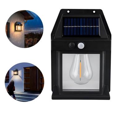 Imagem de Luminária Externa Solar Luminária Estilo Arandela Iluminação Externa Led com Sensor de...