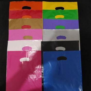 Imagem de Sacola Plástica 16x20 Alça Boca de Palhaço para Embalagens Reforçada e Brilhosa Rosa, V...