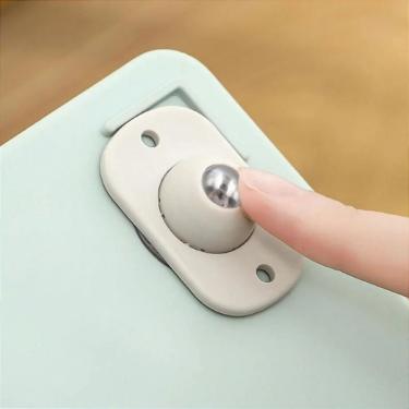 Imagem de Kit com 4 Rodinhas Adesivas Tpc para Móveis com Rotação 360 Graus e Capacidade Até 8KG em Inox