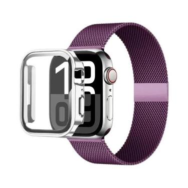 Imagem de Pulseira Milanese Em Ouro E Prata Com Estampa De Leopardo Para Apple W