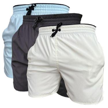 Imagem de Kit 3 Short Dry fit Poliester e Elastano - RM Fabrica, M, Kit 1