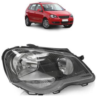 Imagem de Farol Dianteiro Polo 2007 A 2014 Máscara Negra - Automotive Imports, D