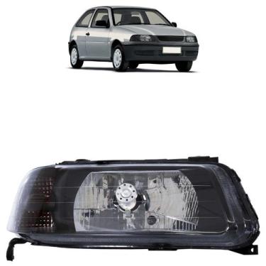 Imagem de Farol Dianteiro Gol Parati 1999 A 2005 Saveiro G3 Máscara Negra - Auto