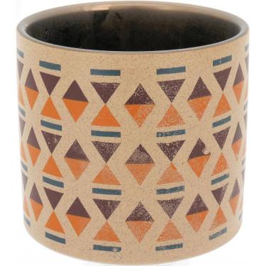 Imagem de CACHEPÔ VASO PLANTA DECORATIVO 13x14x14cm CERÂMICA MULTICOLORIDO