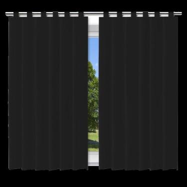 Imagem de Cortina Blackout Preto 280x280cm com Alça para Varão - Vida Pratika