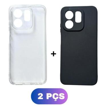 Imagem de Kit Capa Colorida + Capinha Transparente P/ Infinix Hot 50i - Generica