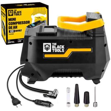 Imagem de Mini Compressor De Ar Portatil 12v 120w Calibrador Pneu Carro Moto Bic