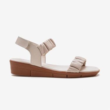 Imagem de Sandália Feminina Lia Couro Off White - Democrata, 38