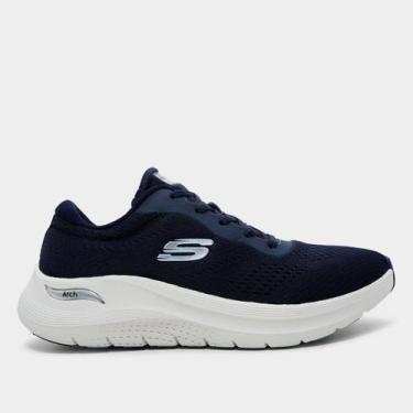 Imagem de Tênis Skechers Arch Fit 2.0 Big League Feminino, Azul escuro, 36