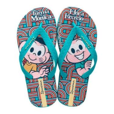 Imagem de Chinelo Grendene Ipanema Turma Da Monica - 26790, 23/4, Verde, Amarelo