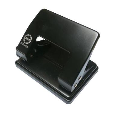 Imagem de Perfurador de Papel 2 Furos 20 Folhas Metal Preto Jocar Office