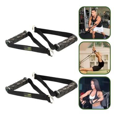 Imagem de Kit Puxador Crossover De Mão Musculação Academia Pilates 2 Pares
