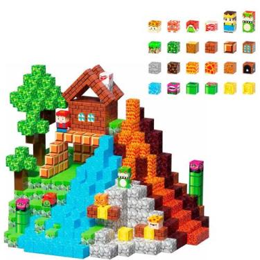Imagem de Brinquedo Blocos De Montar Magnéticos Cubos Crafts 100 Pçs DESENHO:CAS