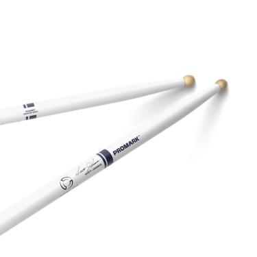Imagem de Baqueta Caixa Marcial TXDC17W-WHITE Scott Johnson Hickory Ponta Arredondada Branco Promark