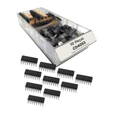 Imagem de 10x Circuito Integrado CD4053 Chave Áudio Vídeo DIP16 - CHIPSCE
