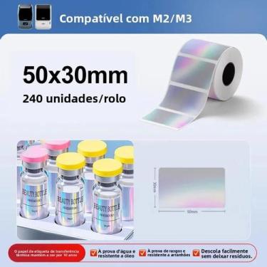 Imagem de Etiquetas Adesivas De Papel Para Impressora De Transferência Térmica À