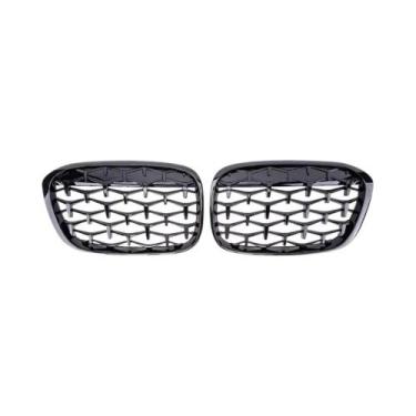 Imagem de Grelhas De Corrida Dupla Linha Em Carbono Cromado Para BMW X1 F48 F49 