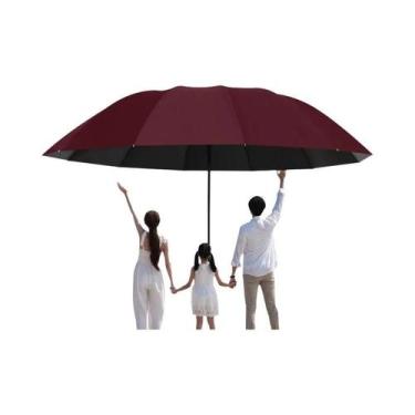 Imagem de Guarda-chuva Triplo Extra Grande De 130cm Com Proteção Eficaz Contra C