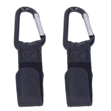 Imagem de Eujgoov 2 ganchos de pendurar para carrinho de bebê, gancho em forma de D, para bicicletas, cadeiras de rodas, carrinhos de compras