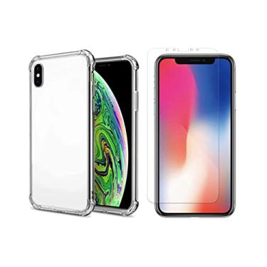 Imagem de Capinha Antichoque e Película Gel Compatível com Iphone X