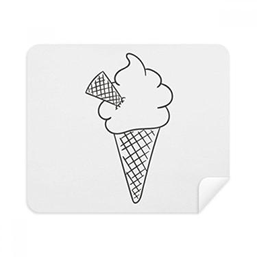 Imagem de Pano de limpeza de gelo Black Line Soft Cones Limpador de tela 2 peças de tecido de camurça