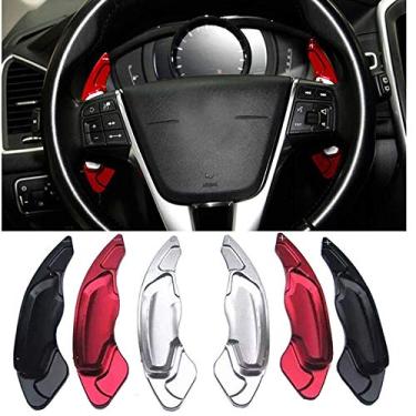 Imagem de ZXCVBN para Volvo S60 XC60 S80 XC70 V60 V40 Alumínio Reajuste Volante Shift Paddle Shifter Extensão Adesivo Carro Acessório