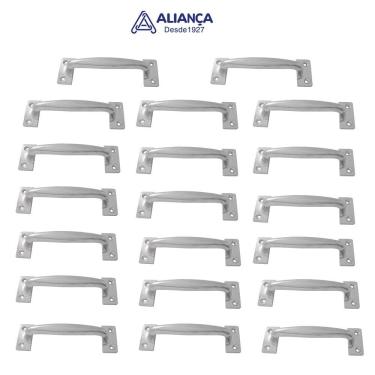 Imagem de Kit 20 Unidades Puxador Para Moveis 86127/5 - 120mm Aliança
