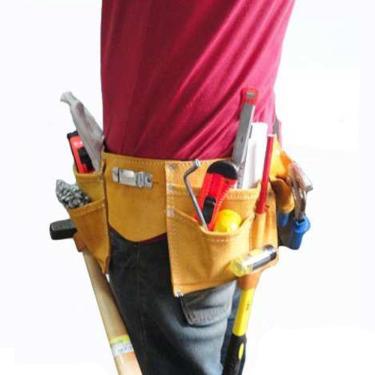 Imagem de Cinto para Ferramentas em Couro com 11 Bolsos EDA